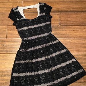 Black & blush pink dress